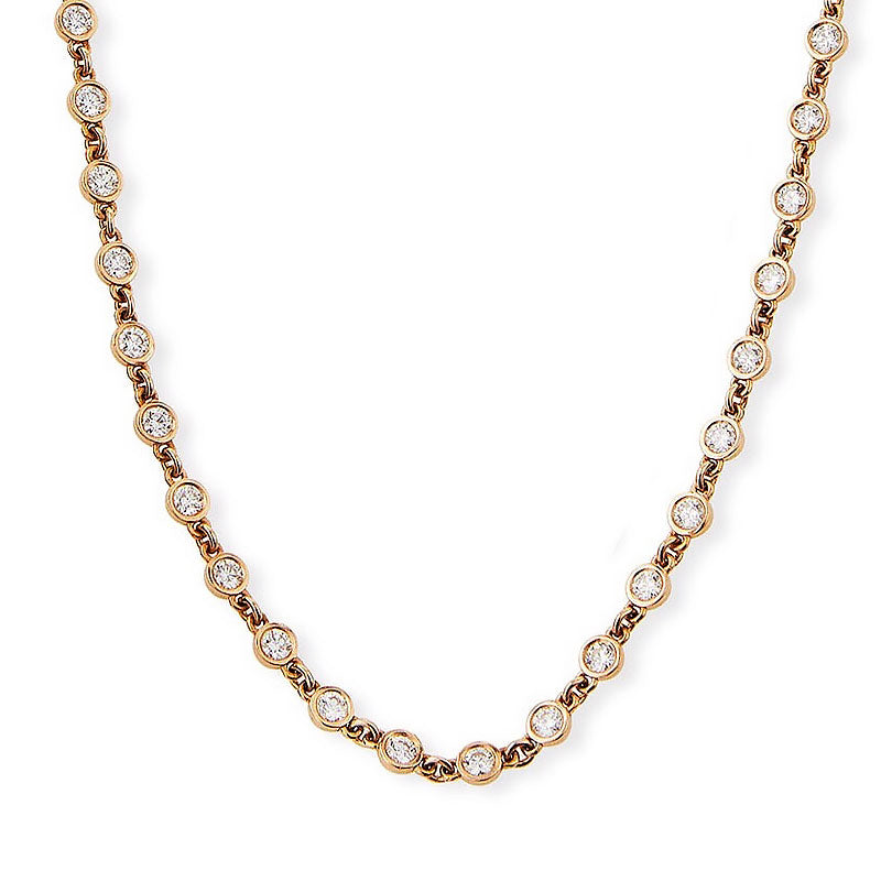 Knar Signature Yellow Gold Diamonds by the Yard 24 Inch Necklace