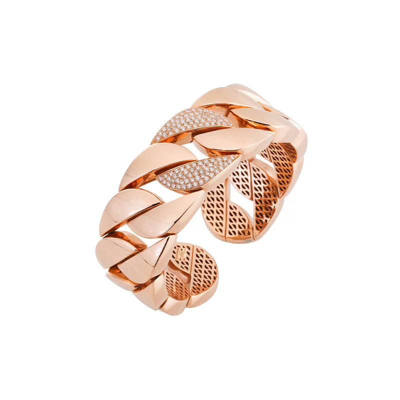 Knar Signature 15.3mm Rose Gold Diamond Bangle