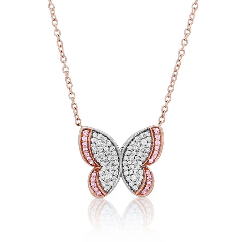 Knar Signature Pink Diamond Butterfly Pendant