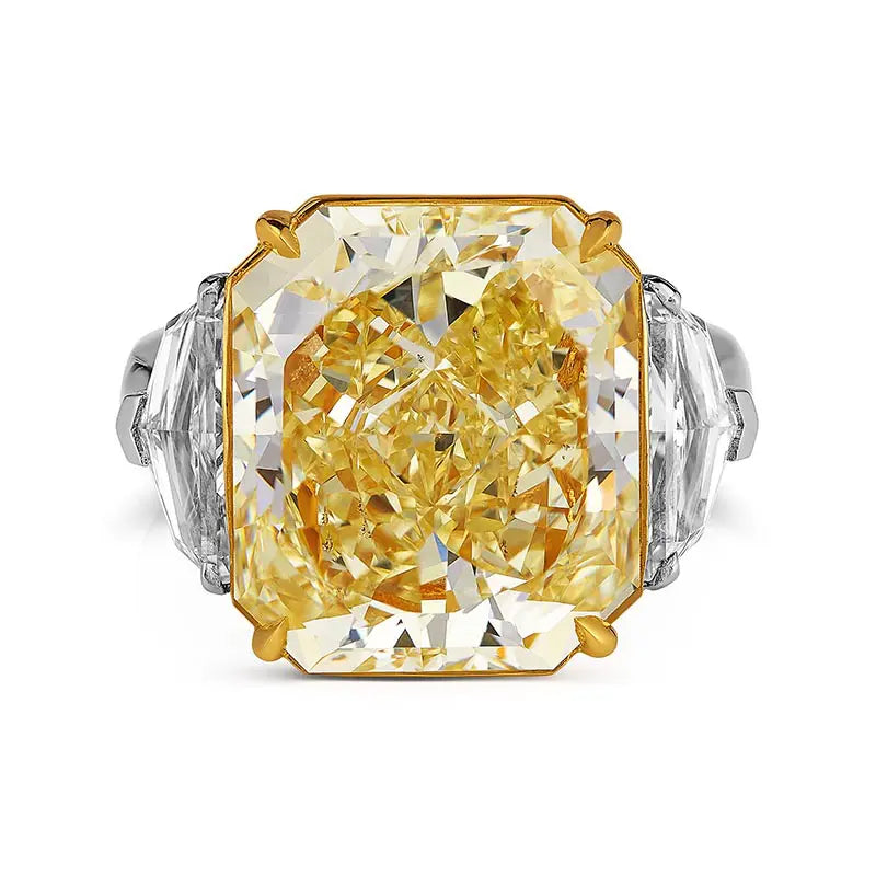 Knar Signature Fancy Yellow Radiant Cut Diamond Ring