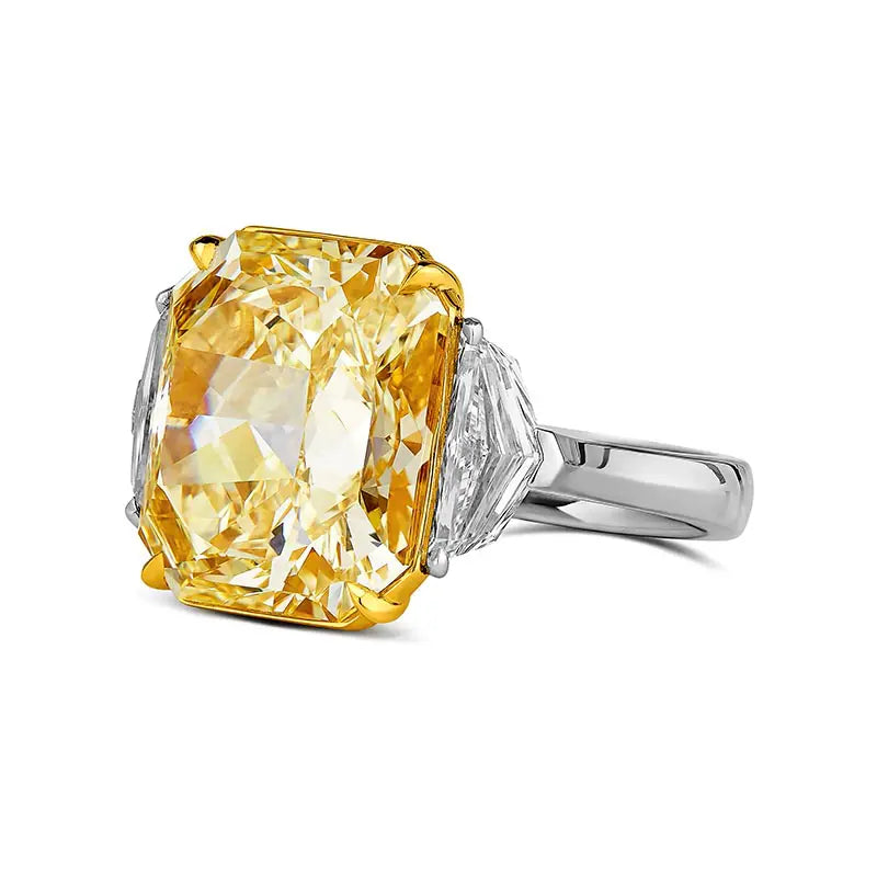 Knar Signature Fancy Yellow Radiant Cut Diamond Ring