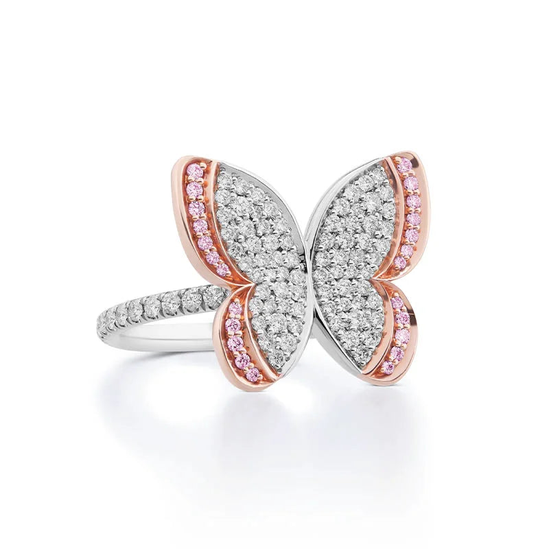 Knar Signature Pink Diamond Butterfly Ring