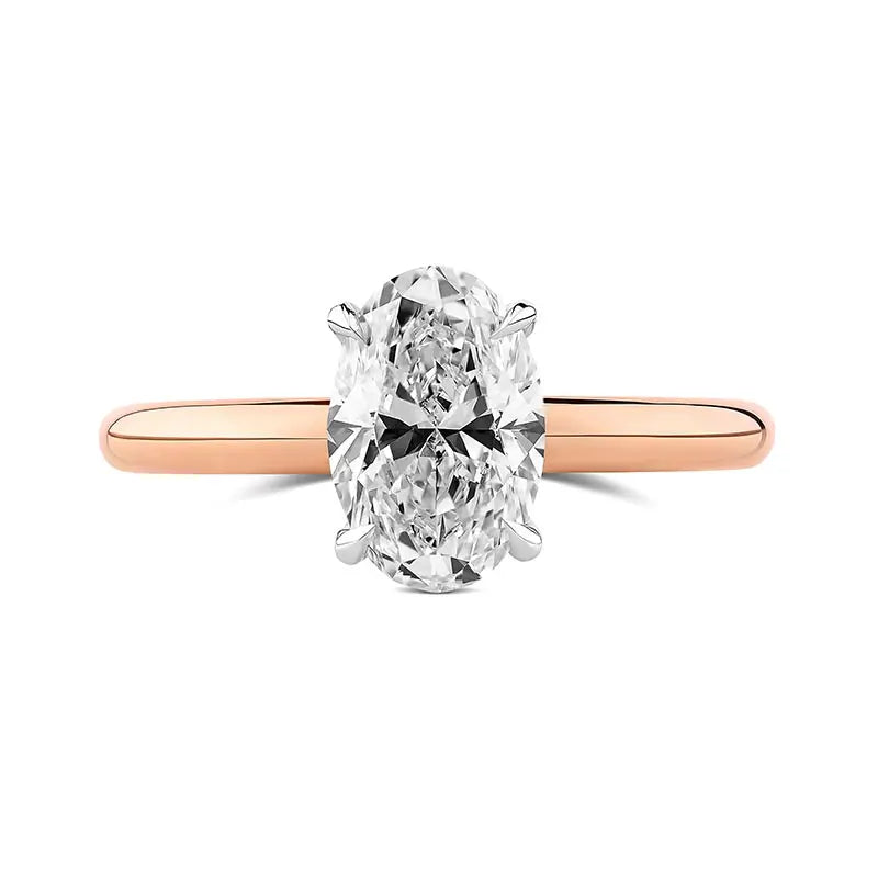 Knar Signature Rose Gold 1.7ct 4-Prong Oval Diamond Engagement Ring