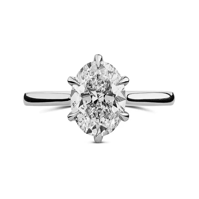 Knar Signature White Gold 2ct 6-prong Oval Diamond Engagement Ring