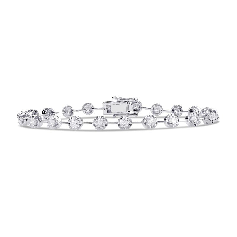 Knar Signature White Gold 2.8ct Diamond Bracelet