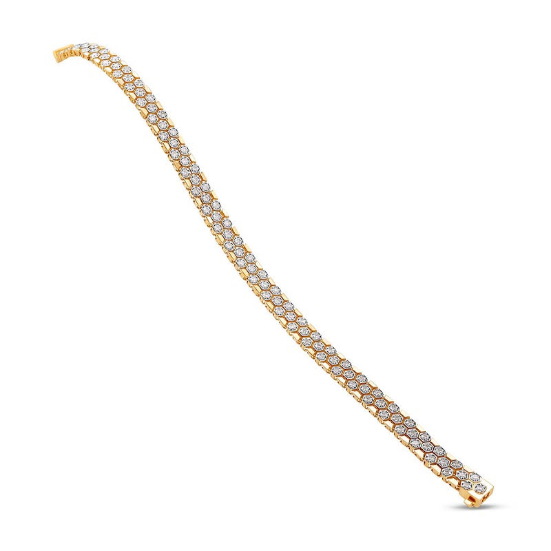 Knar Signature Yellow Gold 2ct Diamond Link Bracelet