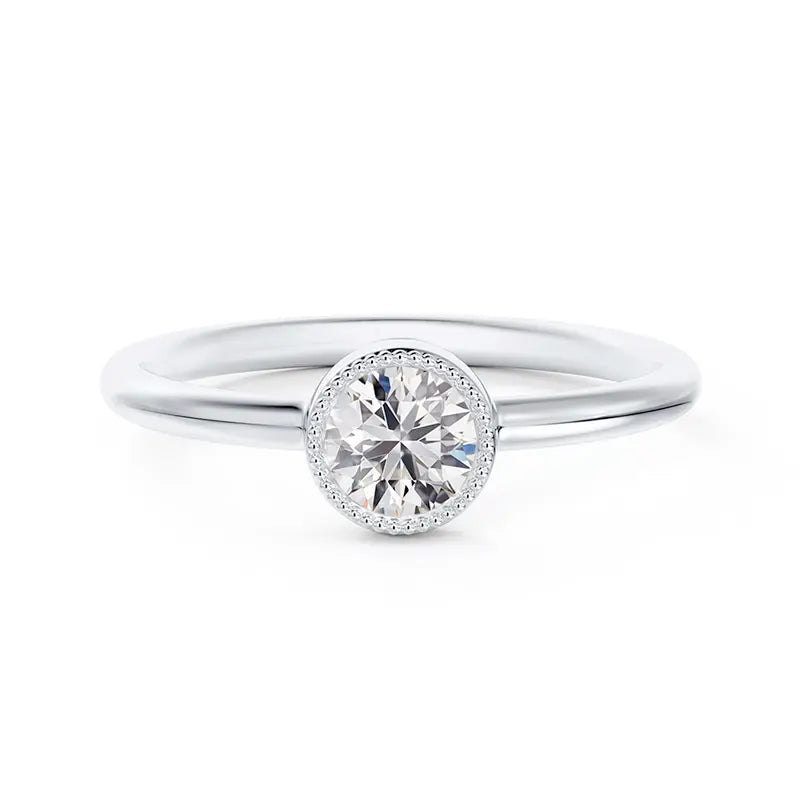 Forevermark Tribute Stackable Milgrain Bezel Set Diamond Ring