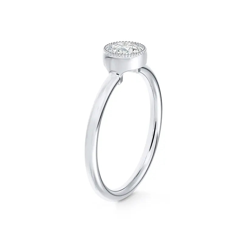 Forevermark Tribute Stackable Milgrain Bezel Set Diamond Ring