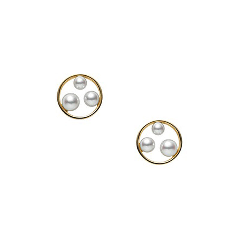 Mikimoto White Akoya 3-4mm "A+" Pearl Studs