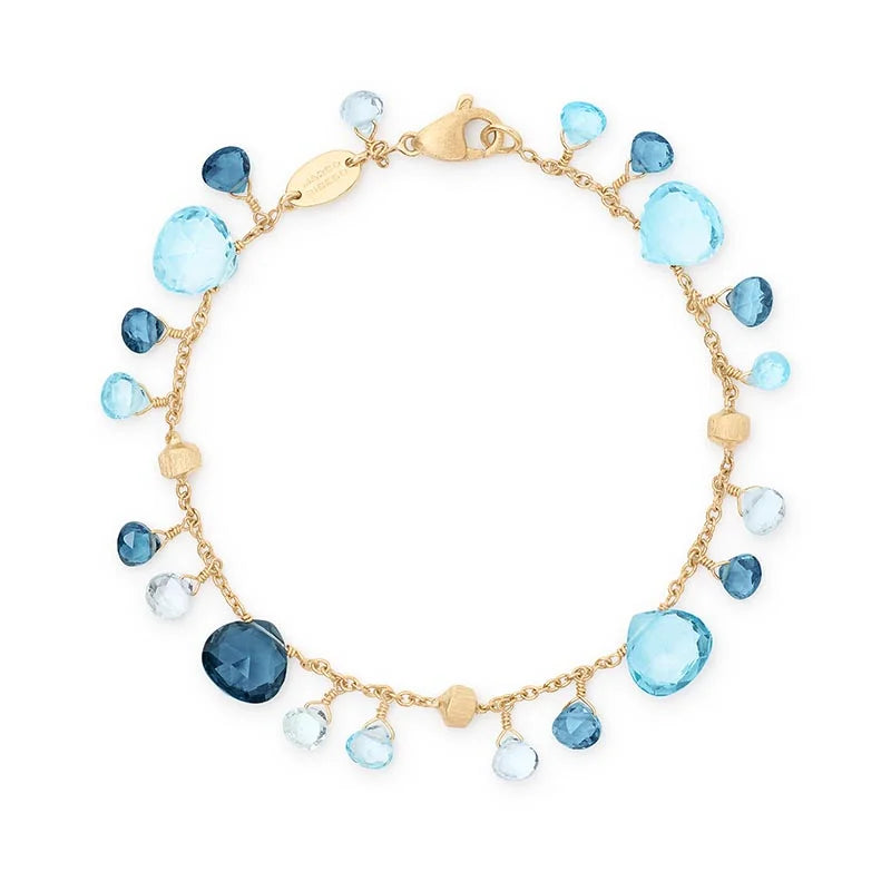 Marco Bicego Paradise Mixed Blue Topaz Single-Strand Bracelet