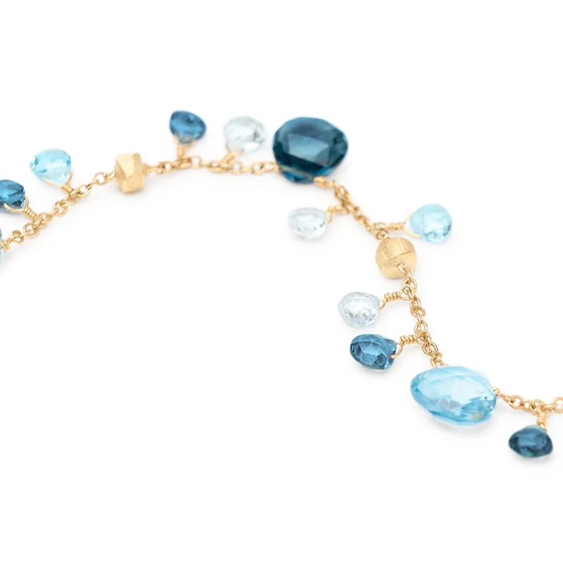 Marco Bicego Paradise Mixed Blue Topaz Single-Strand Bracelet