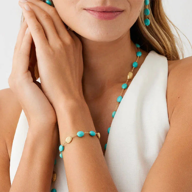 Marco Bicego Siviglia Yellow Gold Turquoise Bracelet