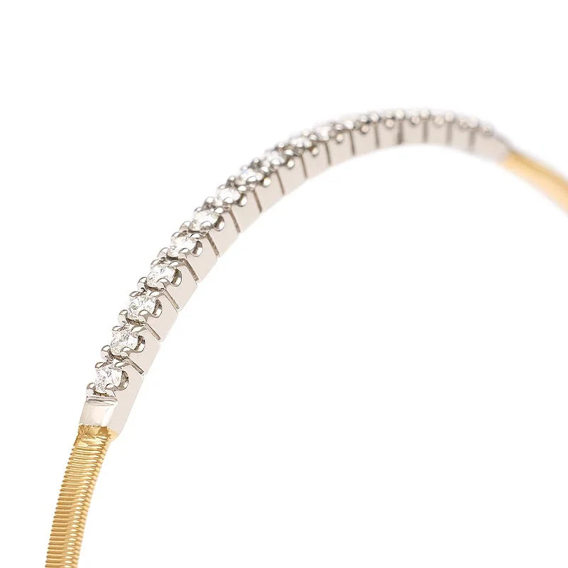 Marco Bicego Masai Yellow Gold Small Stackable Bracelet with Diamonds