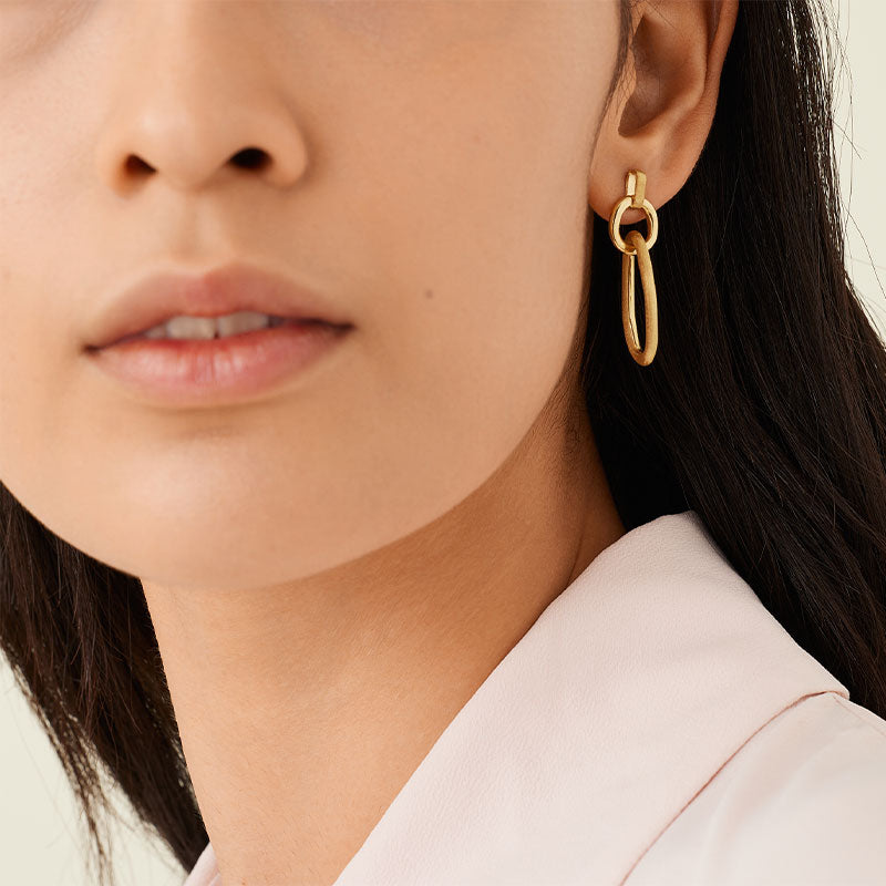 Marco Bicego Jaipur Double Link Yellow Gold Earrings