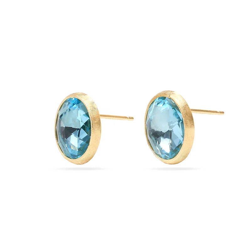 Marco Bicego Jaipur Colour Yellow Gold Blue Topaz Earrings