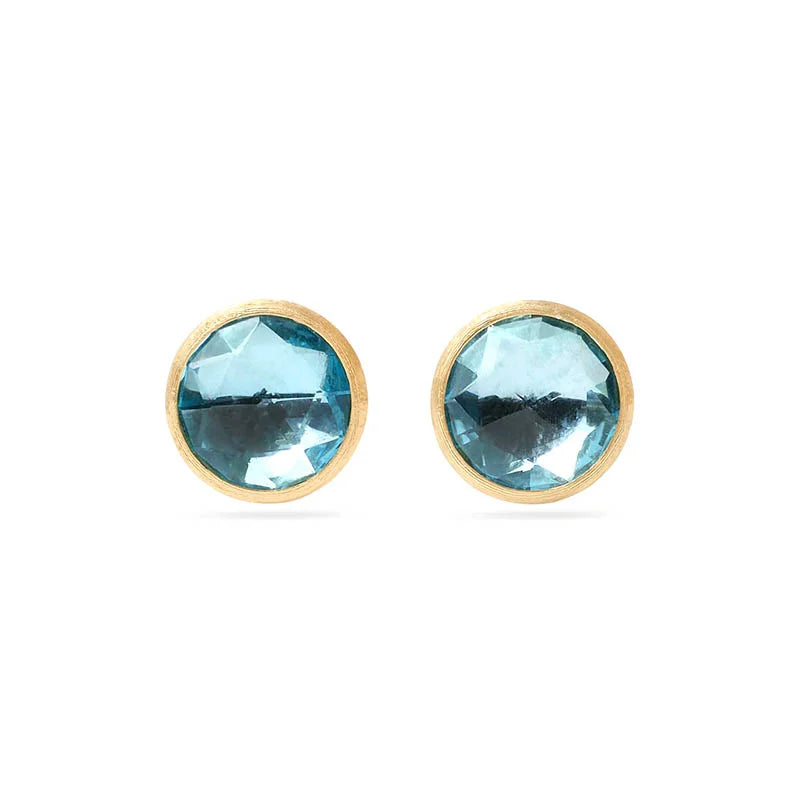 Marco Bicego Jaipur Colour Yellow Gold Blue Topaz Earrings