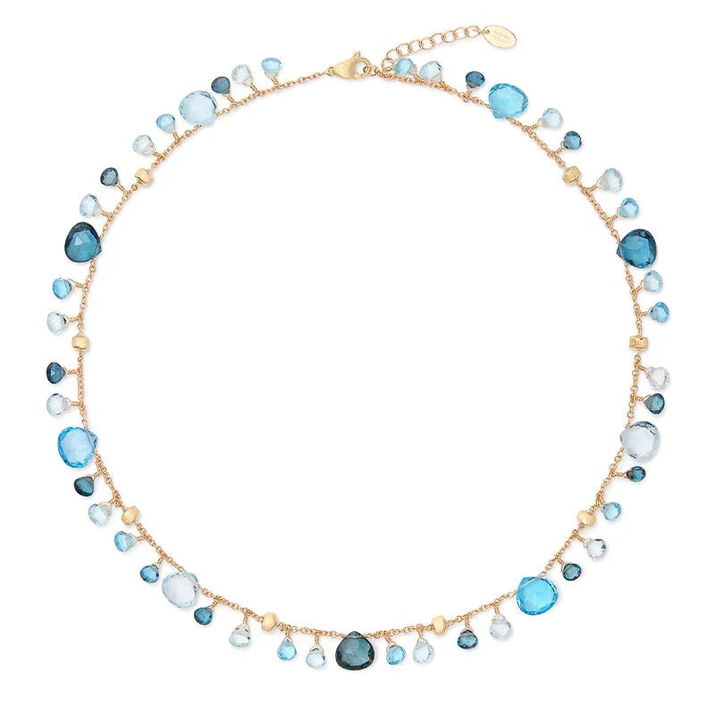 Marco Bicego Paradise Mixed Blue Topaz Single-Strand Necklace