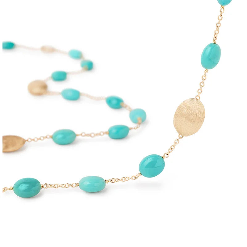 Marco Bicego Siviglia Yellow Gold Long Turquoise Necklace