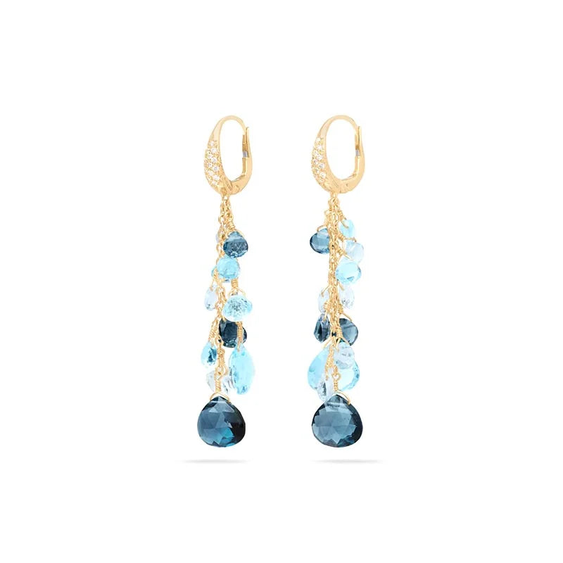 Marco Bicego Paradise Mixed Blue Topaz Double-Strand Earrings