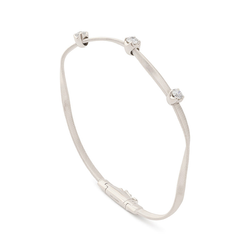 Marco Bicego Marrakech White Gold Coil Diamond Bracelet