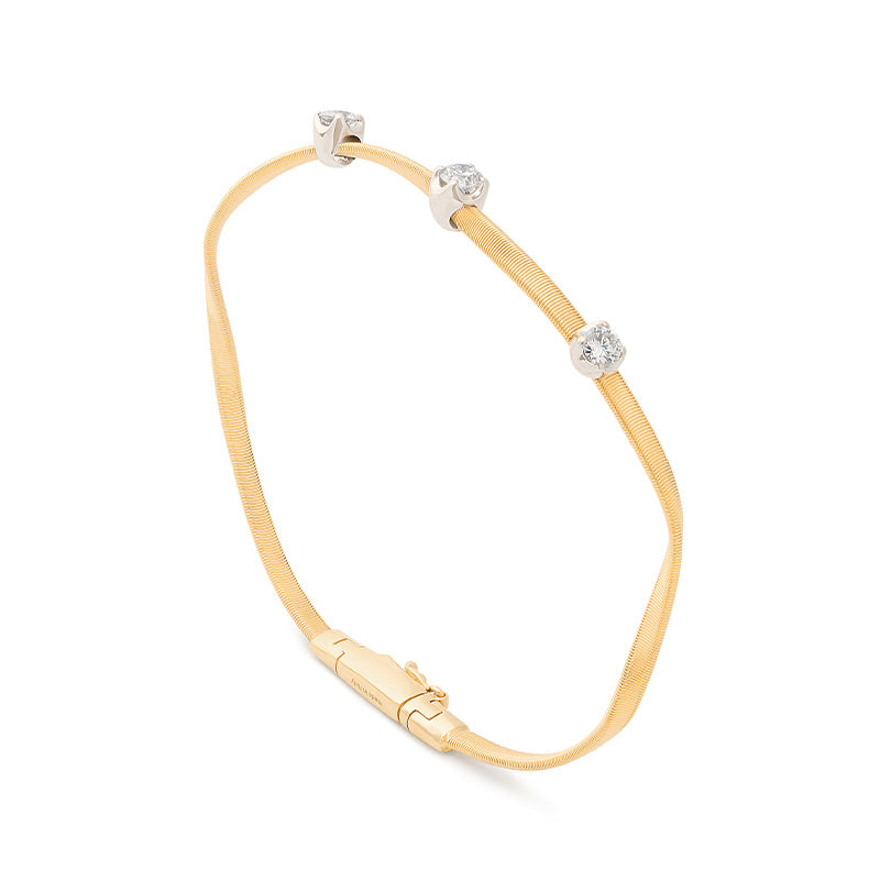 Marco Bicego Marrakech Yellow Gold Coil Diamond Bracelet