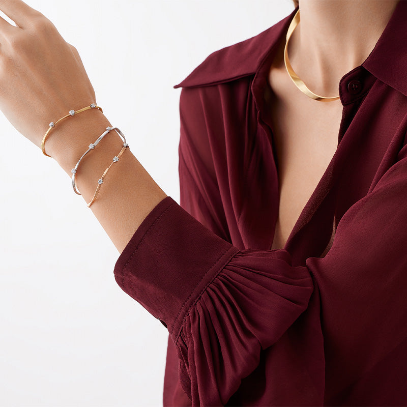 Marco Bicego Marrakech Yellow Gold Coil Diamond Bracelet