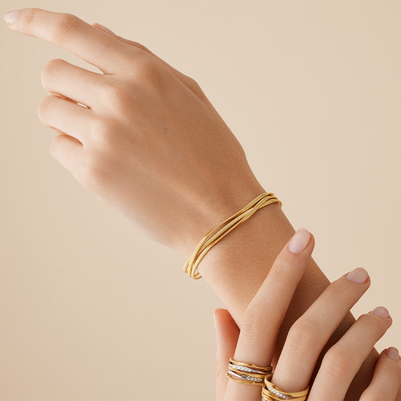 Marco Bicego Marrakech Yellow Gold 3-Strand Coil Bracelet