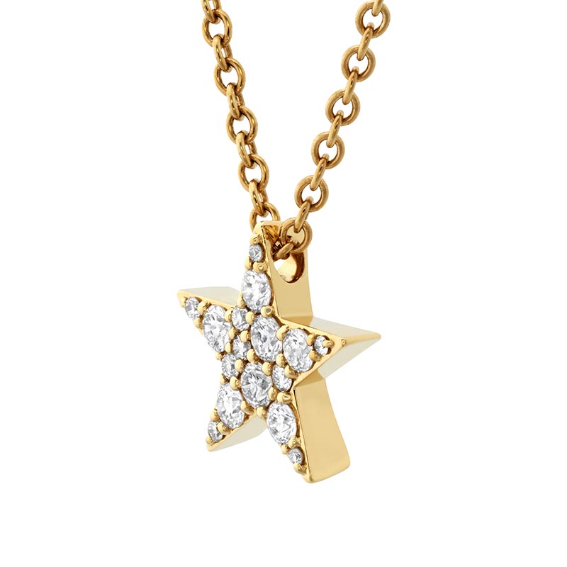Mémoire Luna Pavé Star Yellow Gold Diamond Pendant
