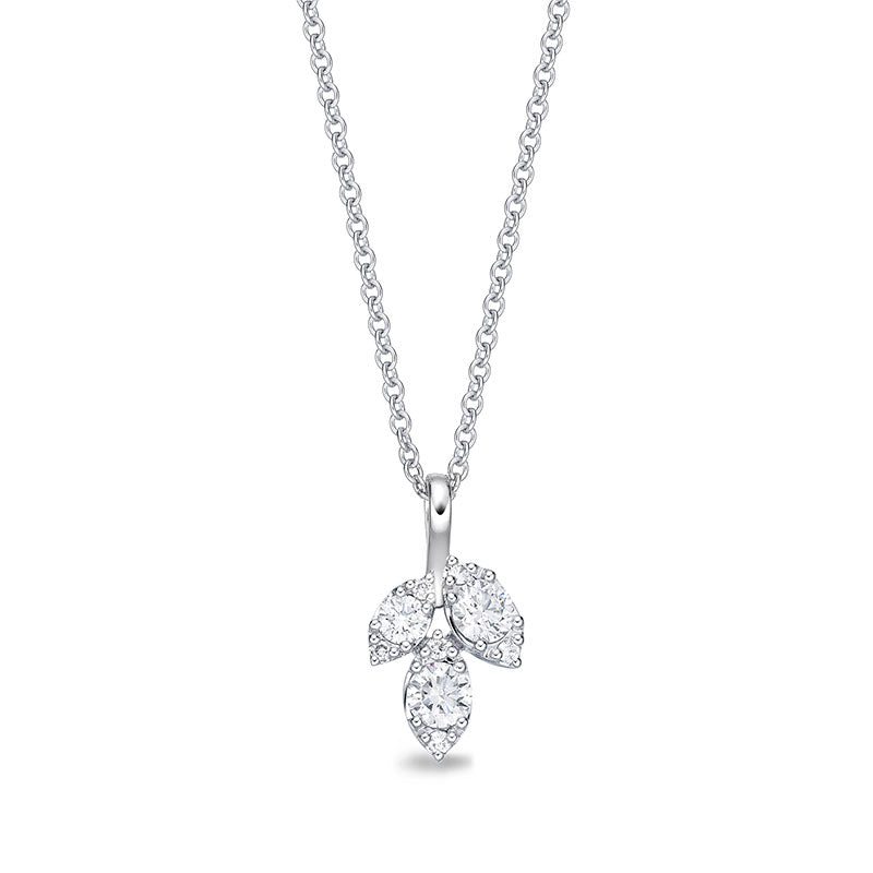 Mémoire Vintage Petal White Gold 0.50ct Diamond Pendant