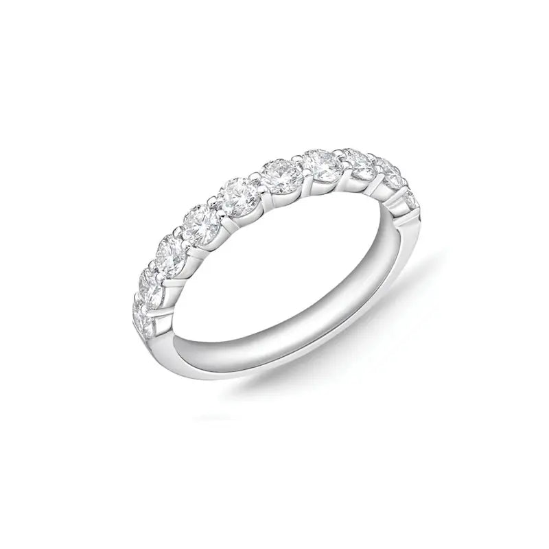 Memoire Petite Prong 10 Stone Diamond Band MEM00529 ERPT12365008W720