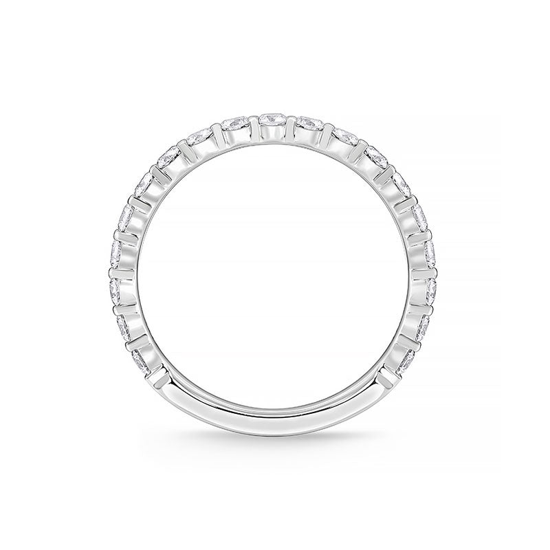 Mémoire Petite Prong 3/4 Around White Platinum Diamond Ring