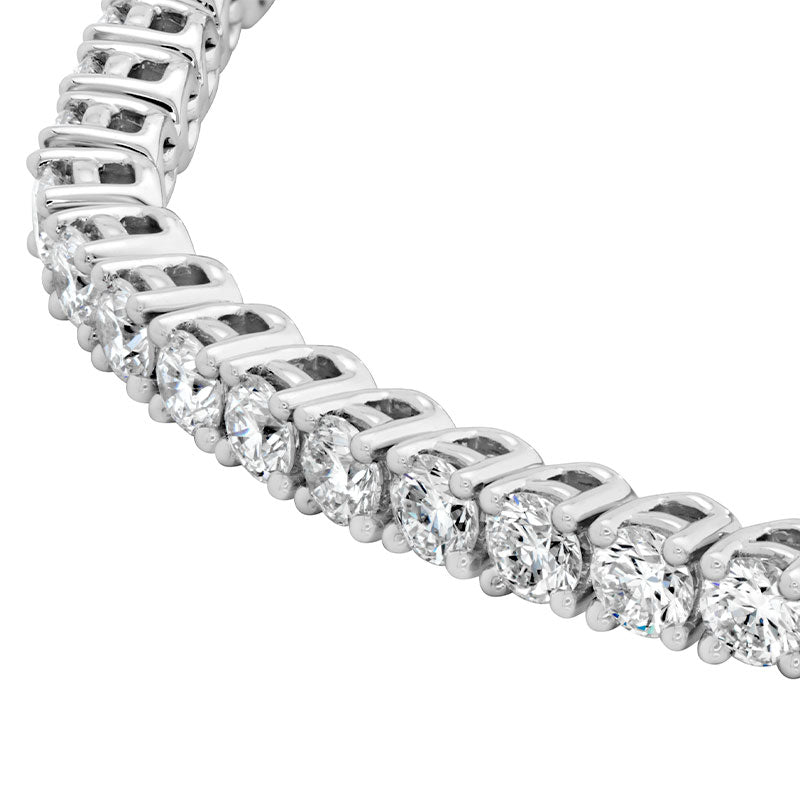 Mémoire White Gold 4-Prong Diamond Line Bracelet