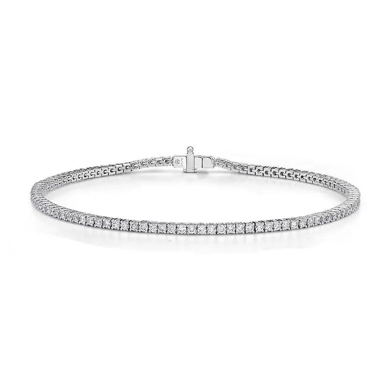 Mémoire White Gold 4-Prong Diamond Line Bracelet