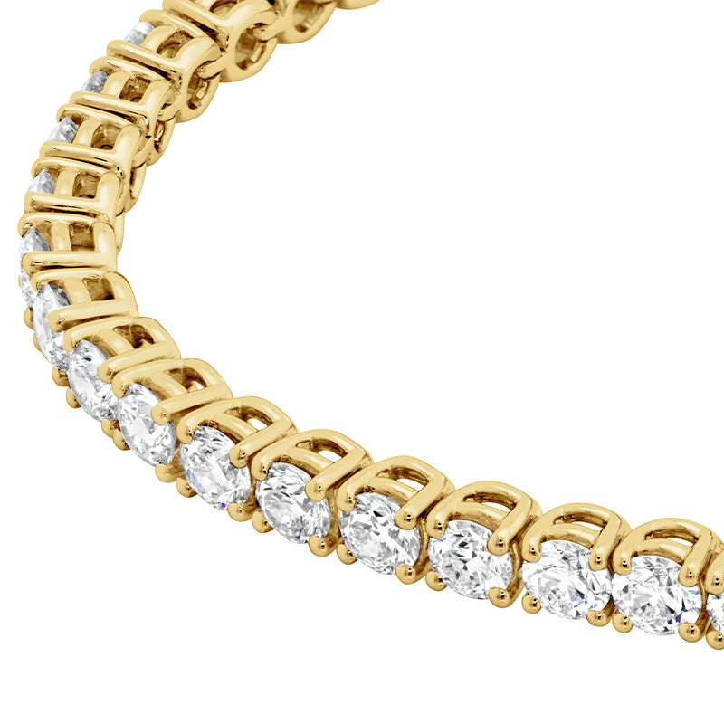 Mémoire Yellow Gold Classic 4-Prong Diamond Line Bracelet