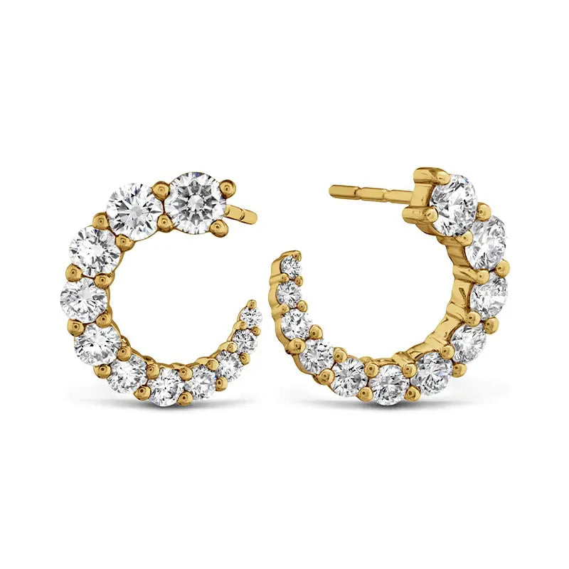 Mémoire Luna Wrap Yellow Gold Diamond Earrings