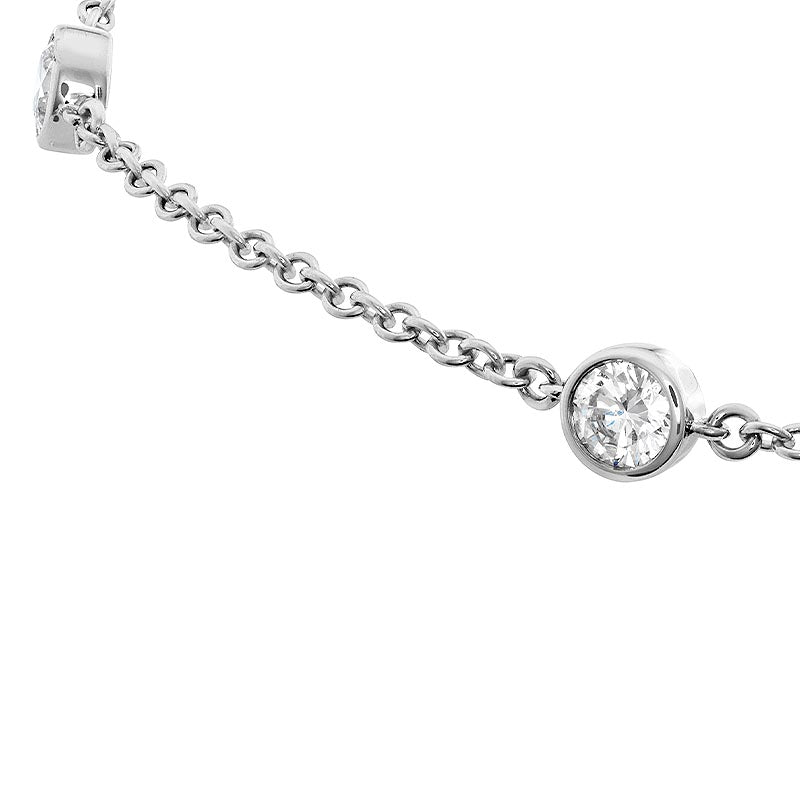 Mémoire Cascade White Gold 5-Stone Diamond Bracelet