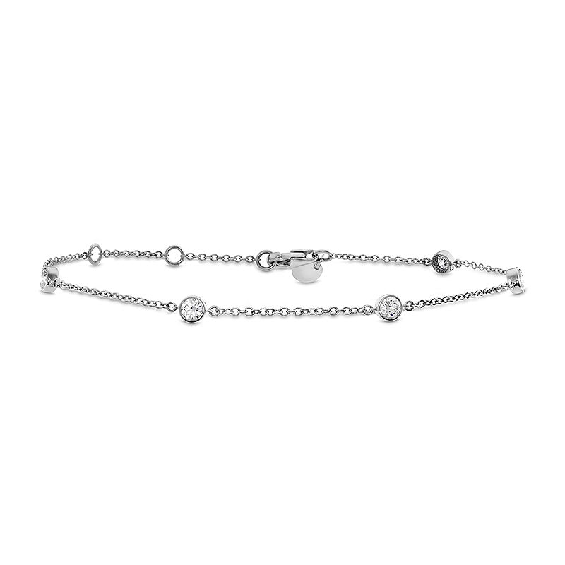 Mémoire Cascade White Gold 5-Stone Diamond Bracelet
