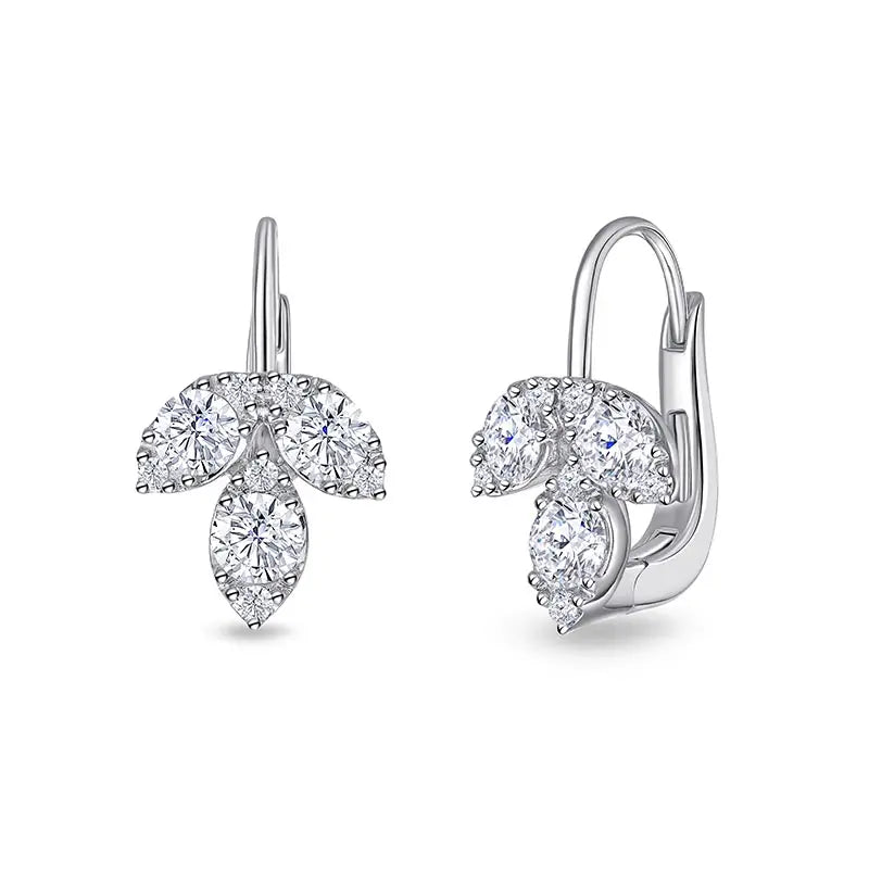 Mémoire Vintage Petal White Gold 1.25ct Diamond Earrings