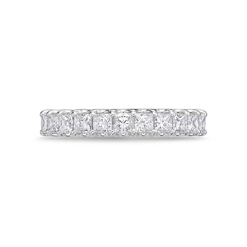Mémoire Geo Arts White Gold 11-Stone Princess Cut Diamond Band