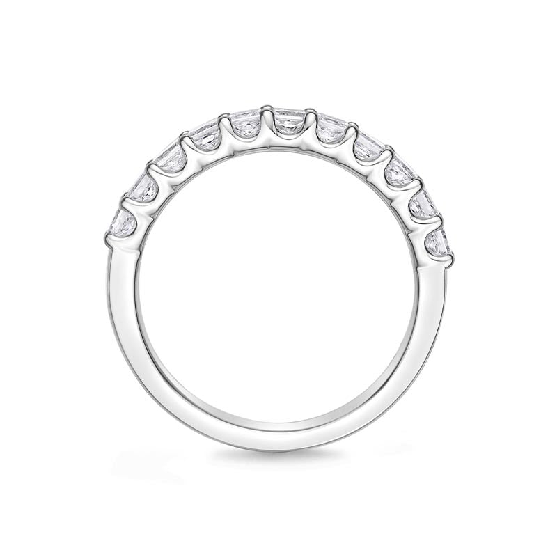 Mémoire Geo Arts White Gold 11-Stone Princess Cut Diamond Band