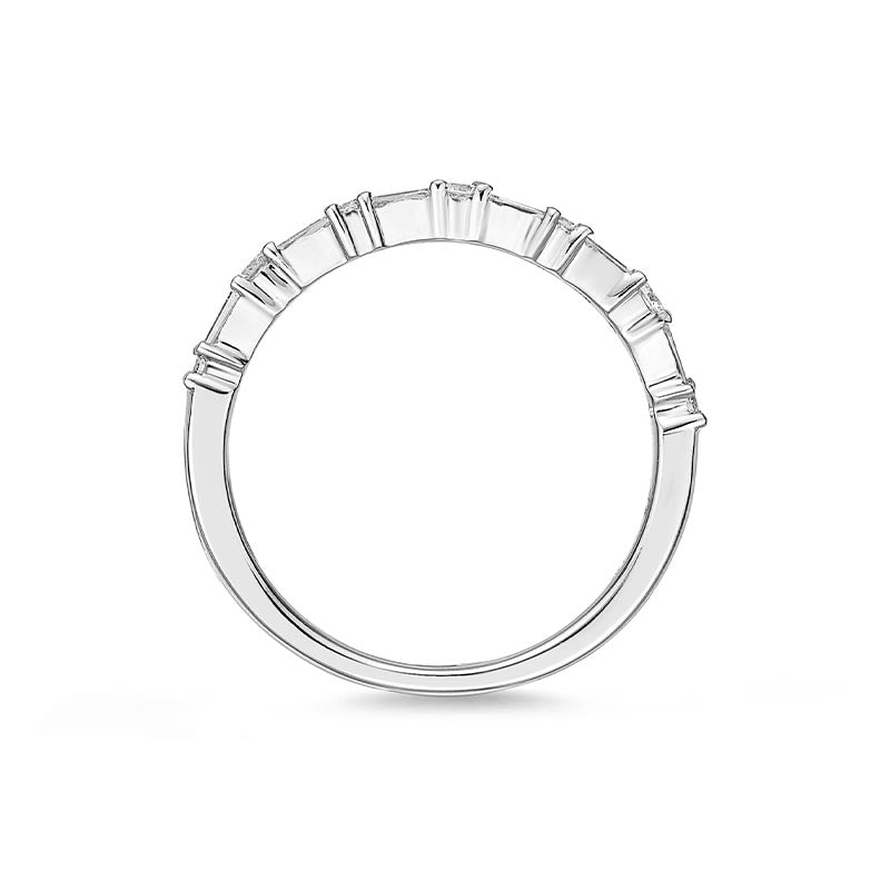 Mémoire Petite Stackable White Gold Diamond Band