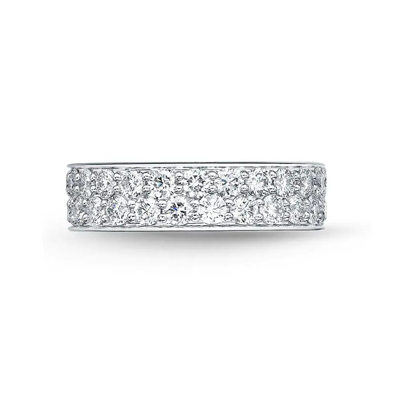 Mémoire Pavé Silk White Gold 1.7ct Double Row Diamond Band