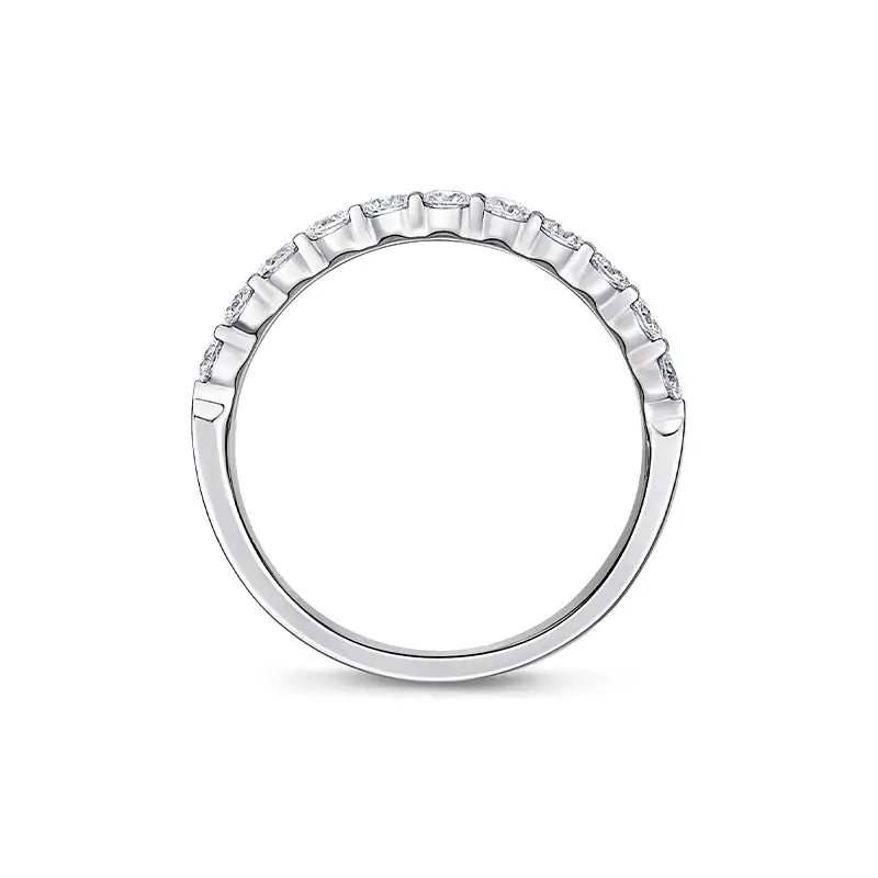 Mémoire Petite Prong White Gold 0.50ct 11-Stone Diamond Band