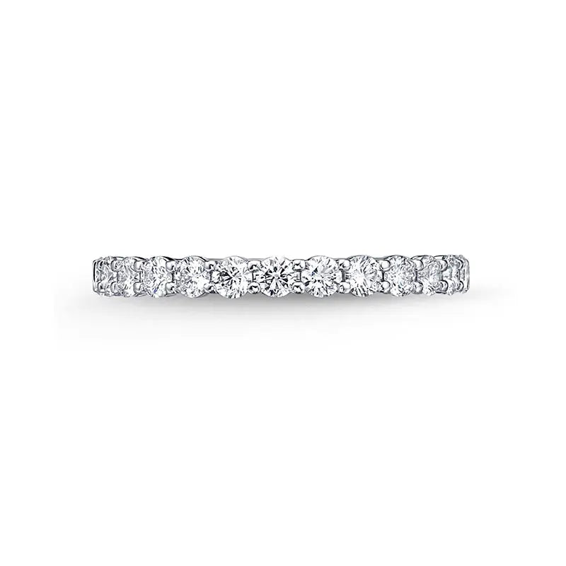 Mémoire Petite Prong Half Round White Gold 0.50ct Diamond Band