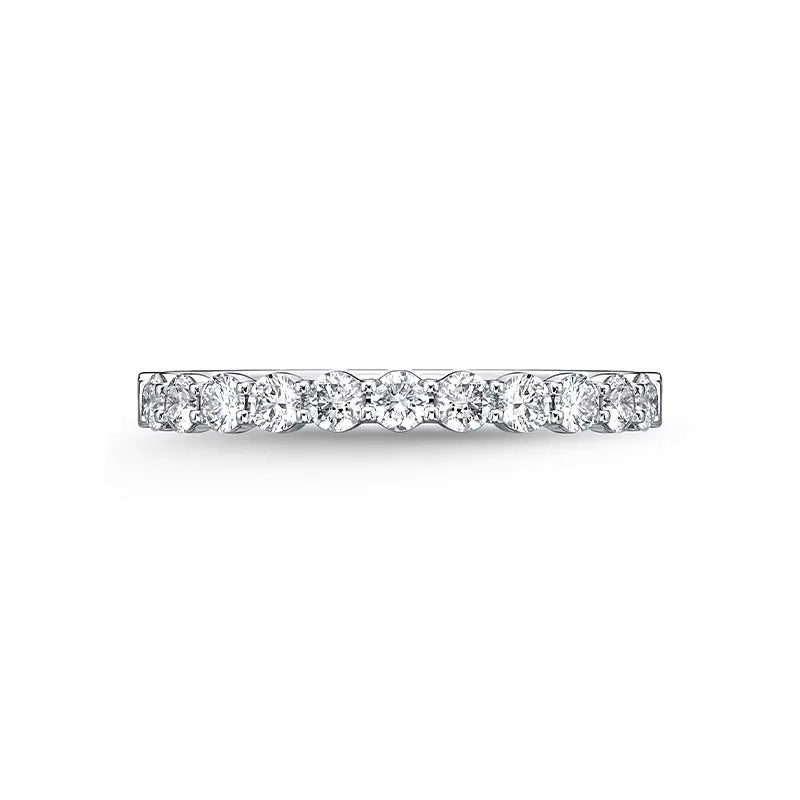 Mémoire Petite Prong White Gold 0.50ct 10-Stone Diamond Band