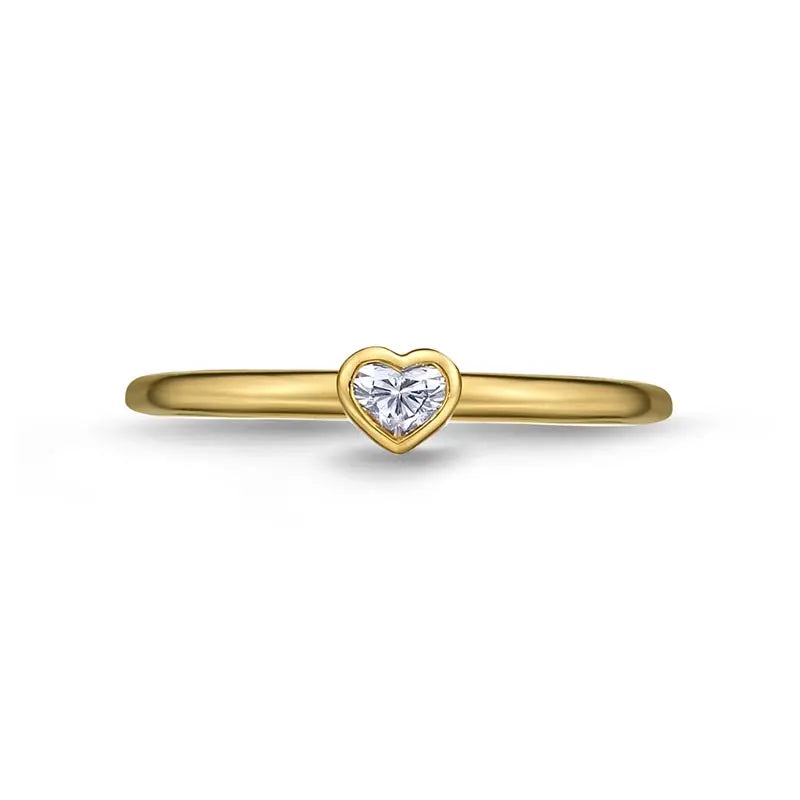 Mémoire Petite Stackable Yellow Gold Diamond Ring