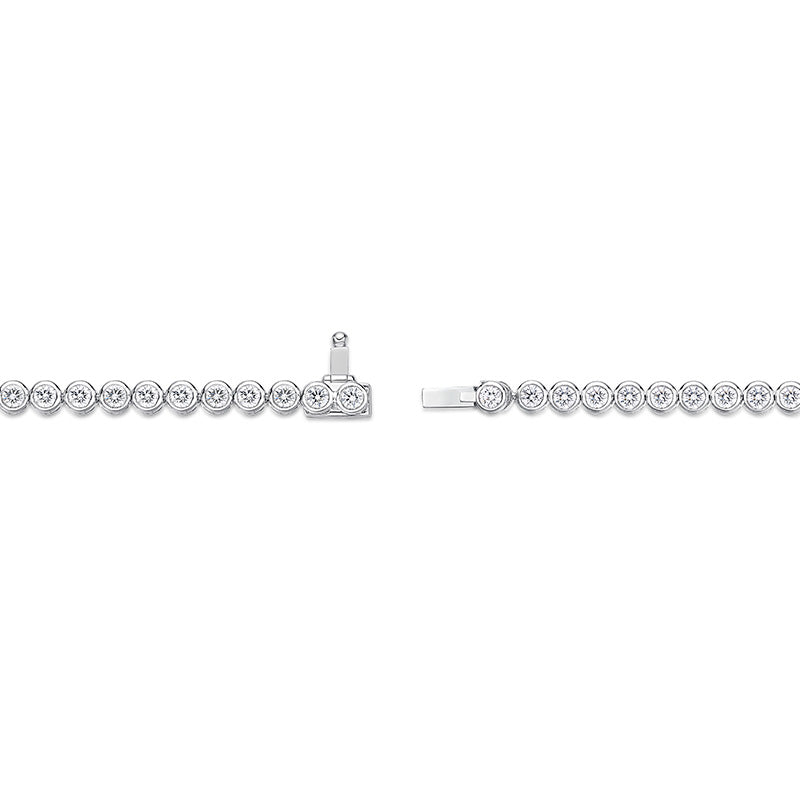 Mémoire White Gold Bezel Set Diamond Line Bracelet