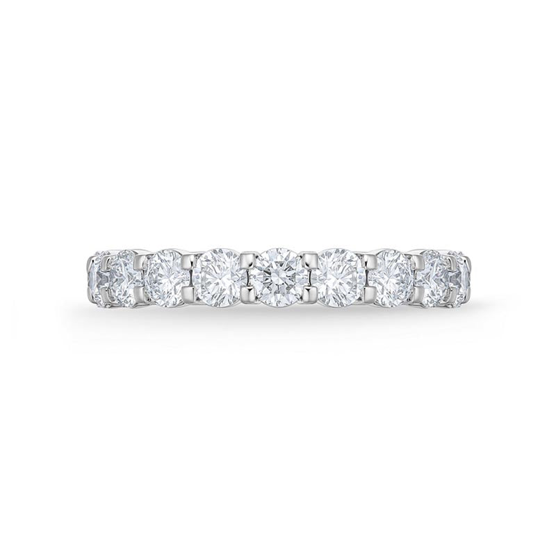 Mémoire Petite Prong 3/4 Around White Gold Diamond Band