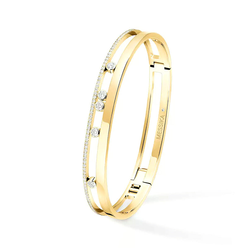 Messika Move Romane Yellow Gold Diamond Bangle