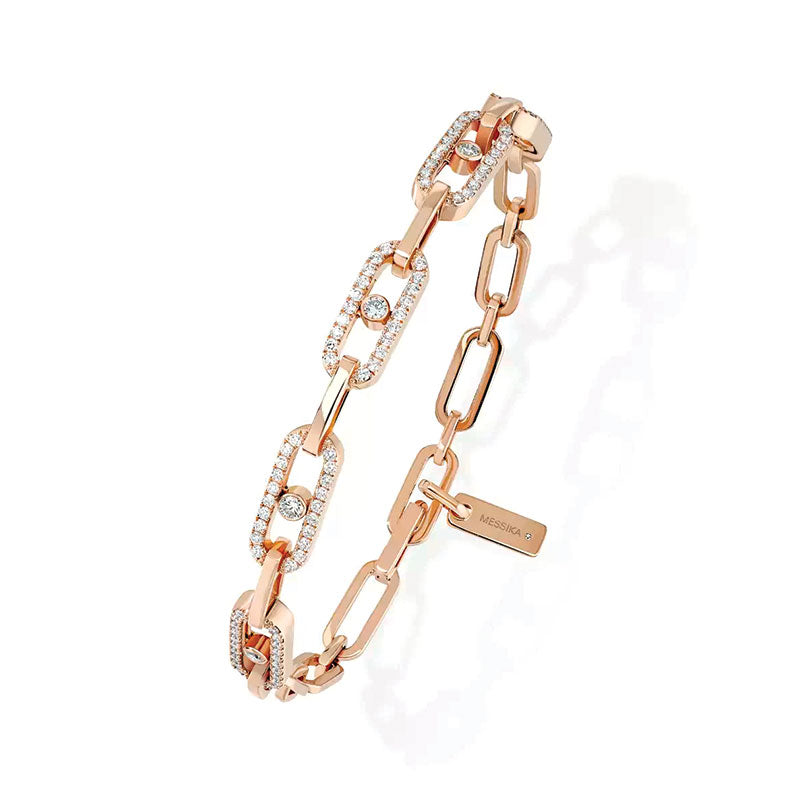 Messika Move Uno Multi Rose Gold Diamond Bracelet